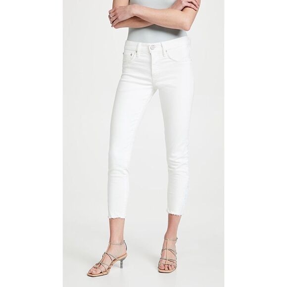 MOUSSY VINTAGE Mv Burnside Skinny Jeans white size 25” - Picture 1 of 8